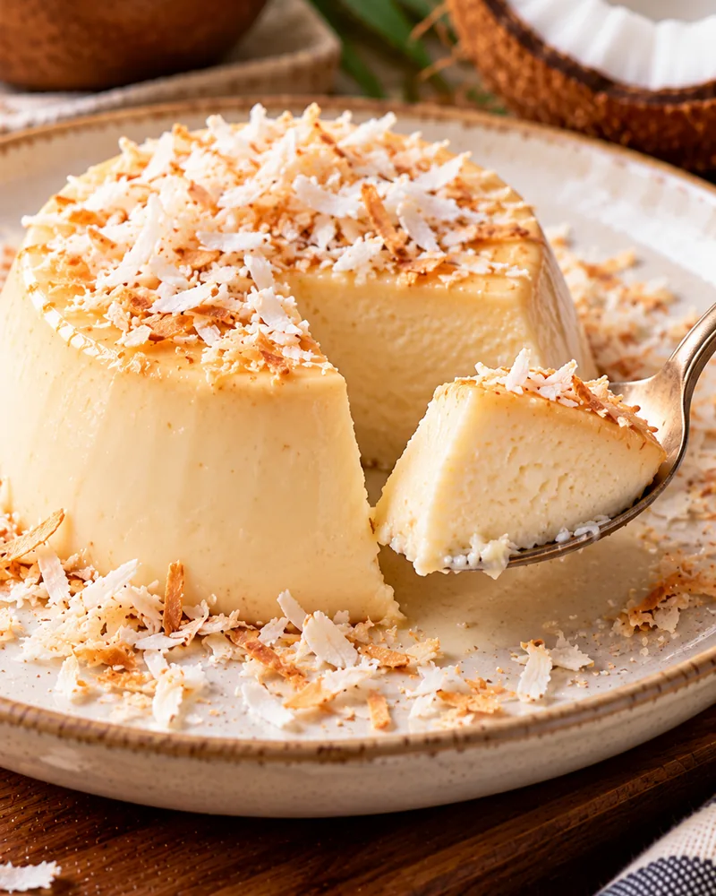 FLAN DE COCO SIN LACTOSA
