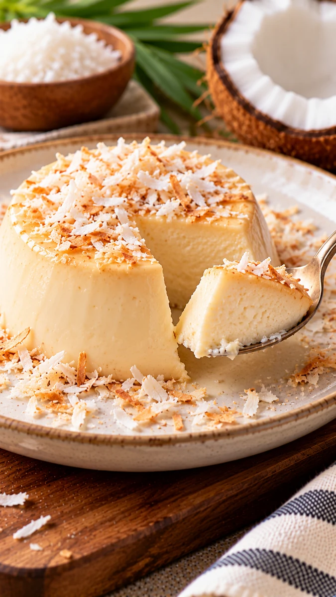 FLAN DE COCO SIN LACTOSA