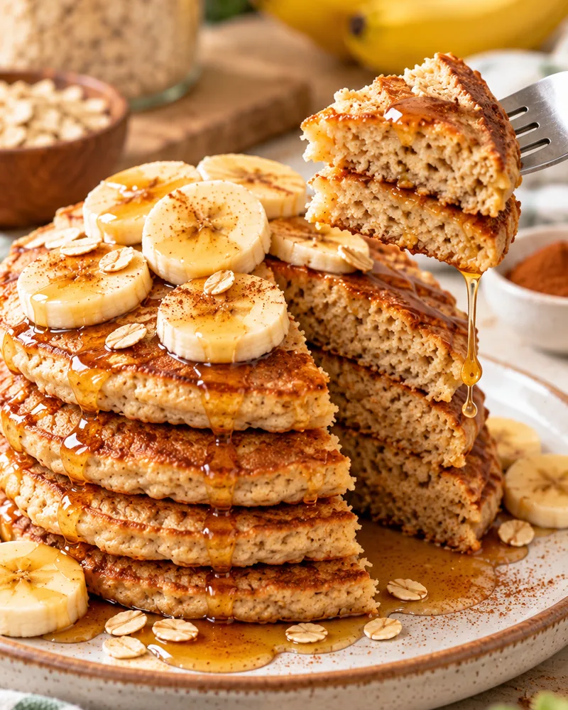 PANCAKES DE BANANA Y AVENA