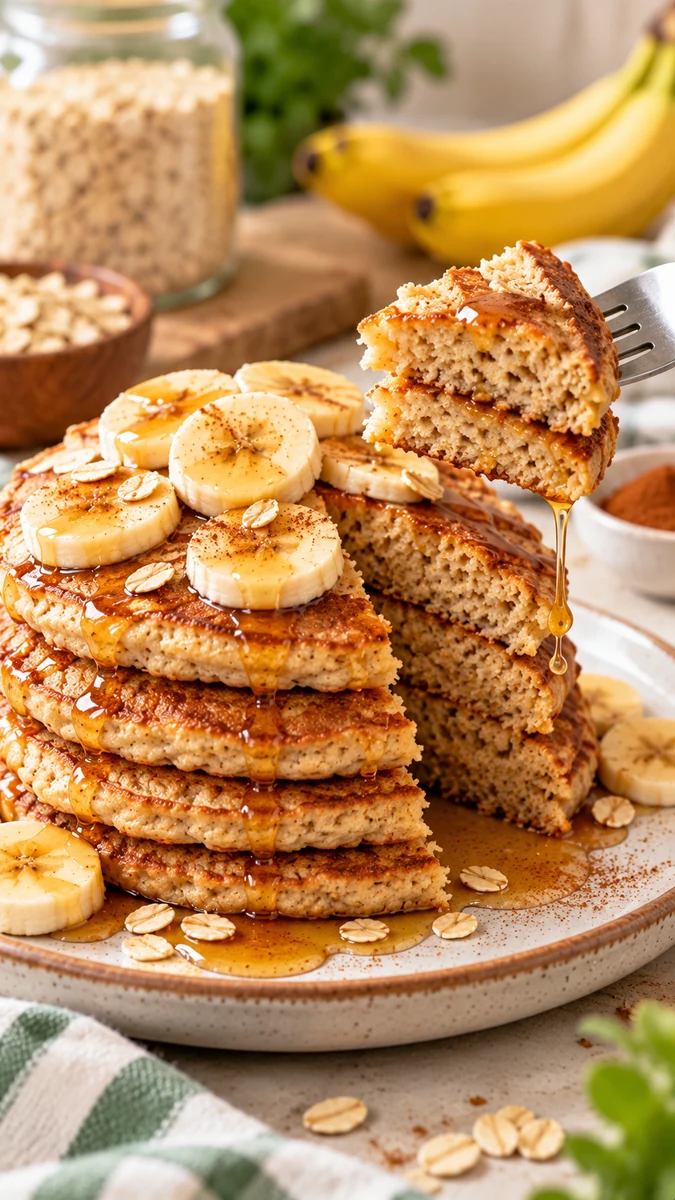 PANCAKES DE BANANA Y AVENA